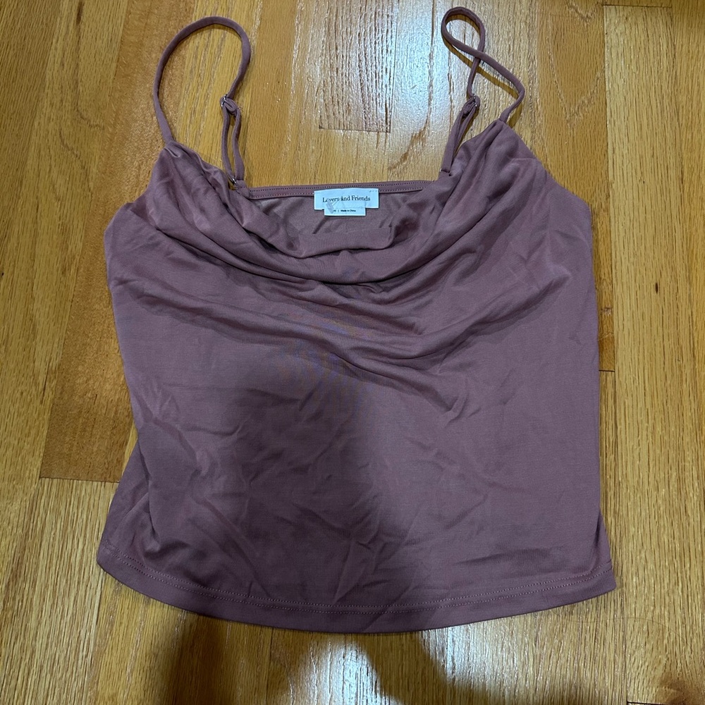 Women's Mauve Cowl Neck Top